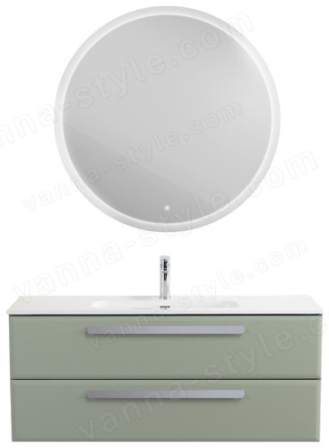 Тумба с раковиной Cezares Eco-cer-n 00-00021272 121x51 подвесная, светло-зеленая матовая 121x51 подвесная, светло-зеленая матовая