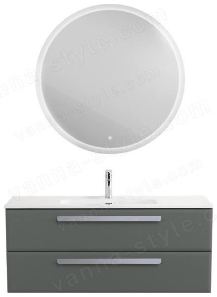 Тумба с раковиной Cezares Eco-cer-n 00-00021275 121x51 подвесная, серо-зеленая матовая 121x51 подвесная, серо-зеленая матовая