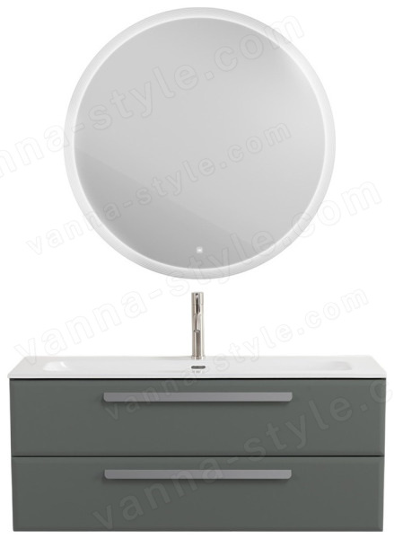 Тумба с раковиной Cezares Eco-cer-n 00-00021280 121x51 подвесная, серо-зеленая матовая 121x51 подвесная, серо-зеленая матовая