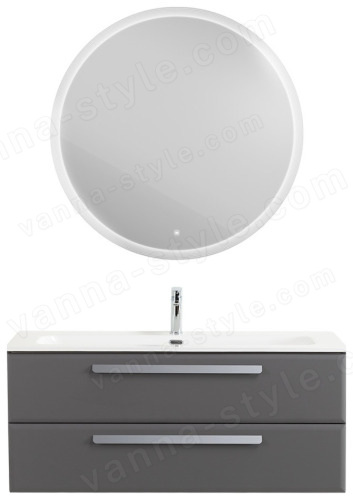 Тумба с раковиной Cezares Eco-cer-n 00-00021281 121x51 подвесная, темно-серая матовая 121x51 подвесная, темно-серая матовая