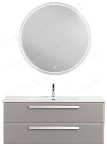 Тумба с раковиной Cezares Eco-cer-n 00-00021283 121x51 подвесная, серо-бежевая матовая 121x51 подвесная, серо-бежевая матовая