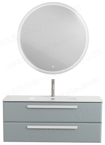 Тумба с раковиной Cezares Eco-cer-n 00-00021284 121x51 подвесная, серо-голубая матовая 121x51 подвесная, серо-голубая матовая