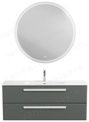 Тумба с раковиной Cezares Eco-cer-n 00-00021285 121x51 подвесная, серо-зеленая матовая 121x51 подвесная, серо-зеленая матовая