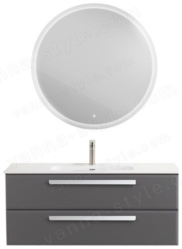 Тумба с раковиной Cezares Eco-cer-n 00-00021286 121x51 подвесная, темно-серая матовая 121x51 подвесная, темно-серая матовая