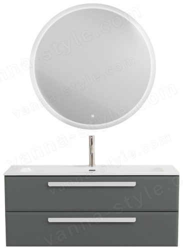 Тумба с раковиной Cezares Eco-cer-n 00-00021290 121x51 подвесная, серо-зеленая матовая 121x51 подвесная, серо-зеленая матовая