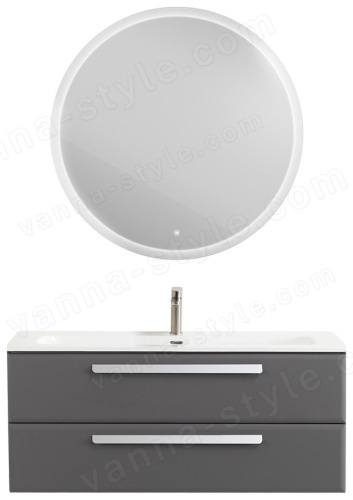 Тумба с раковиной Cezares Eco-cer-n 00-00021291 121x51 подвесная, темно-серая матовая 121x51 подвесная, темно-серая матовая