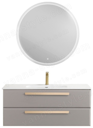 Тумба с раковиной Cezares Eco-cer-n 00-00021293 121x51 подвесная, серо-бежевая матовая 121x51 подвесная, серо-бежевая матовая