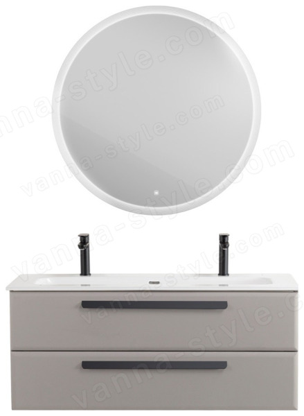 Тумба с раковиной Cezares Eco-cer-n 00-00021303 121x51 подвесная, серо-бежевая матовая 121x51 подвесная, серо-бежевая матовая