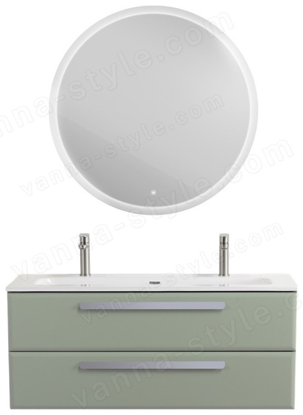 Тумба с раковиной Cezares Eco-cer-n 00-00021307 121x51 подвесная, светло-зеленая матовая 121x51 подвесная, светло-зеленая матовая