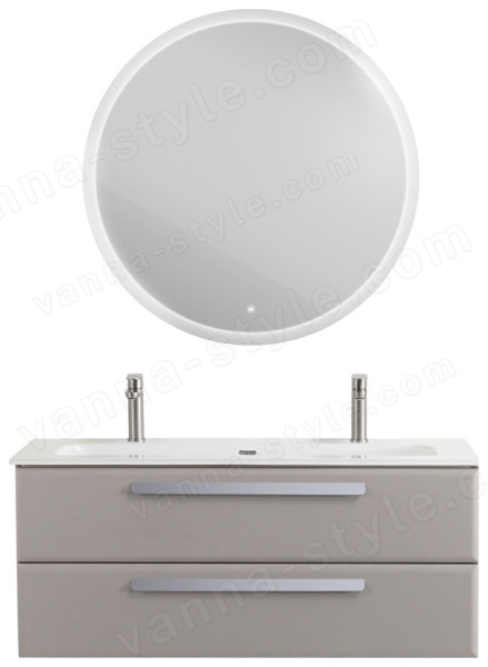 Тумба с раковиной Cezares Eco-cer-n 00-00021308 121x51 подвесная, серо-бежевая матовая 121x51 подвесная, серо-бежевая матовая