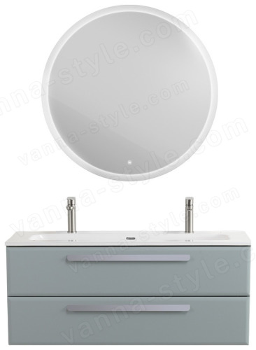 Тумба с раковиной Cezares Eco-cer-n 00-00021309 121x51 подвесная, серо-голубая матовая 121x51 подвесная, серо-голубая матовая