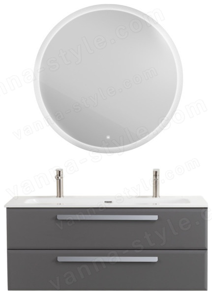 Тумба с раковиной Cezares Eco-cer-n 00-00021311 121x51 подвесная, темно-серая матовая 121x51 подвесная, темно-серая матовая