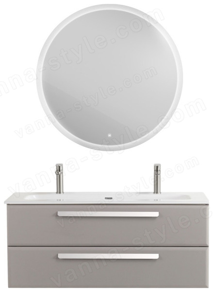 Тумба с раковиной Cezares Eco-cer-n 00-00021313 121x51 подвесная, серо-бежевая матовая 121x51 подвесная, серо-бежевая матовая