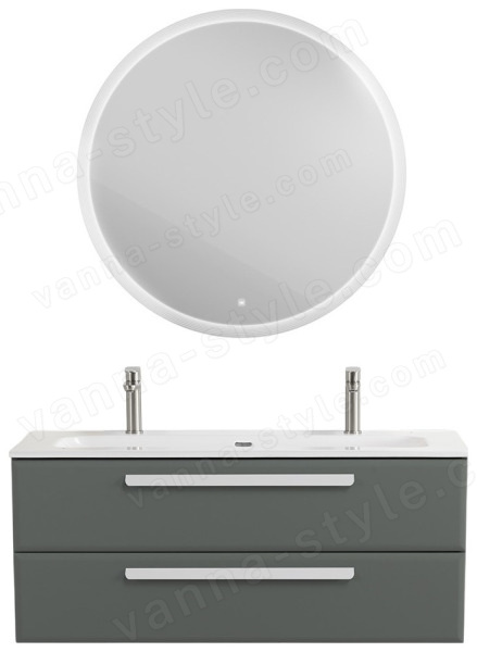 Тумба с раковиной Cezares Eco-cer-n 00-00021315 121x51 подвесная, серо-зеленая матовая 121x51 подвесная, серо-зеленая матовая