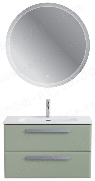 Тумба с раковиной Cezares Eco-cer-n 00-00021359 81x51 подвесная, светло-зеленая матовая 81x51 подвесная, светло-зеленая матовая