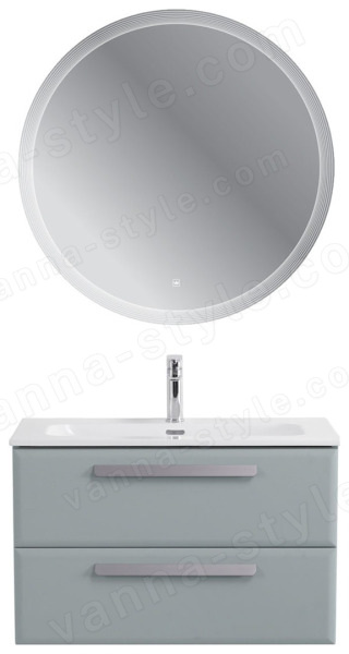 Тумба с раковиной Cezares Eco-cer-n 00-00021366 81x51 подвесная, серо-голубая матовая 81x51 подвесная, серо-голубая матовая