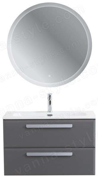 Тумба с раковиной Cezares Eco-cer-n 00-00021368 81x51 подвесная, темно-серая матовая 81x51 подвесная, темно-серая матовая