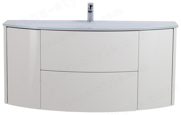 Тумба с раковиной Cezares Eden 00-00014020 121x52 подвесная, белая глянцевая 121x52 подвесная, белая глянцевая