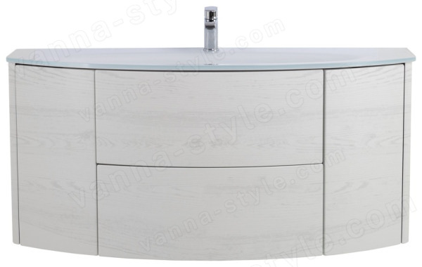 Тумба с раковиной Cezares Eden 00-00014023 121x52 подвесная, белый ясень 121x52 подвесная, белый ясень