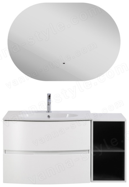 Тумба с раковиной Cezares Elettra 00-00013868 104x56 подвесная, белая матовая 104x56 подвесная, белая матовая