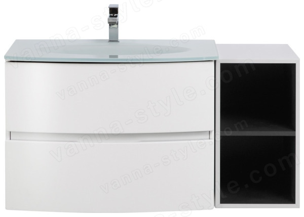 Тумба с раковиной Cezares Elettra 00-00013870 104x56 подвесная, белая матовая 104x56 подвесная, белая матовая