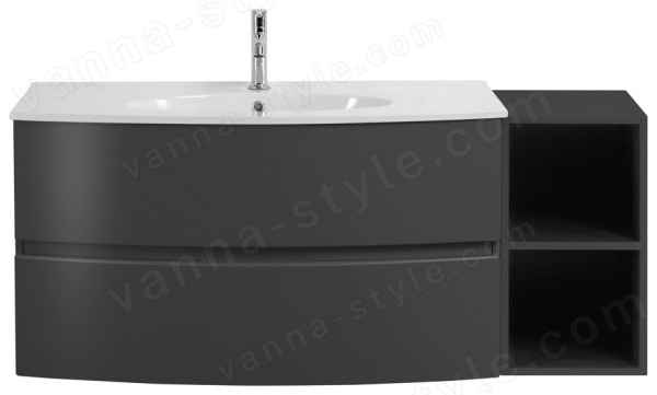 Тумба с раковиной Cezares Elettra 00-00013882 130x56 подвесная, графит 130x56 подвесная, графит
