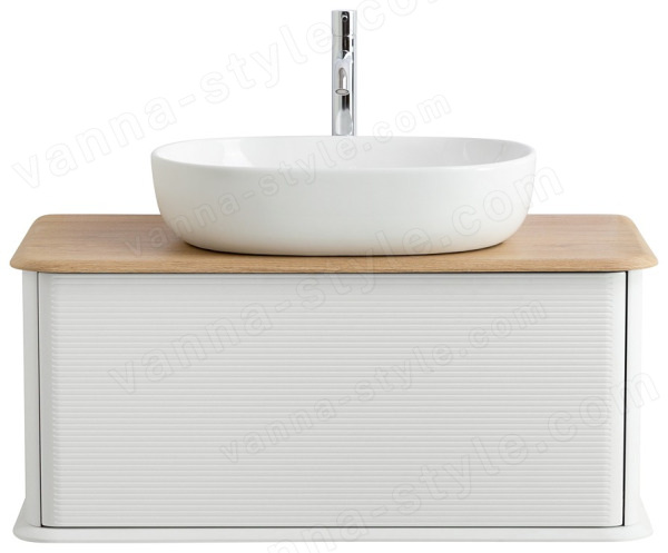 Тумба с раковиной Cezares Idra 00-00018364 98x43 подвесная, белая матовая 98x43 подвесная, белая матовая