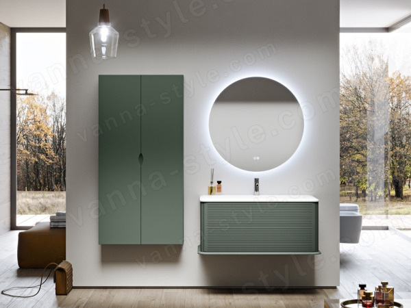Тумба с раковиной Cezares Idra 00-00018411 98x44 подвесная, зеленая матовая 98x44 подвесная, зеленая матовая