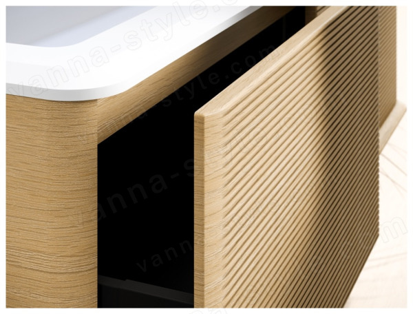 Тумба с раковиной Cezares Idra 00-00018415 144x44 подвесная, дуб табачный 144x44 подвесная, дуб табачный