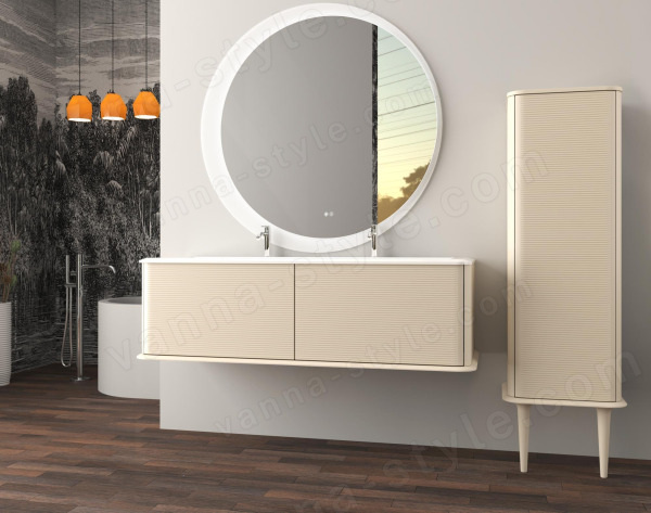 Тумба с раковиной Cezares Idra 00-00018416 144x44 подвесная, хлопок 144x44 подвесная, хлопок