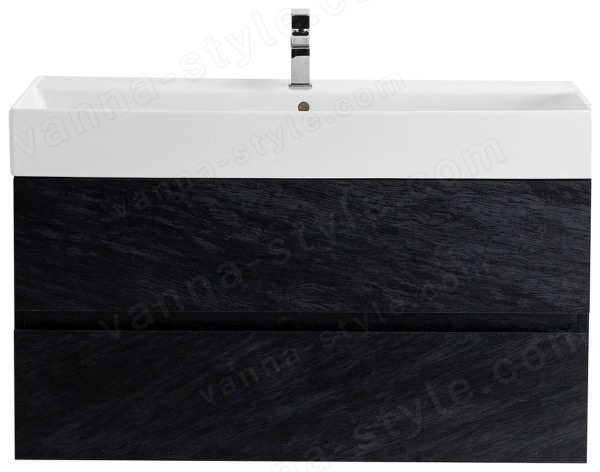 Тумба с раковиной Cezares Molveno 46 00-00012020 80x62 подвесная, черная 80x62 подвесная, черная