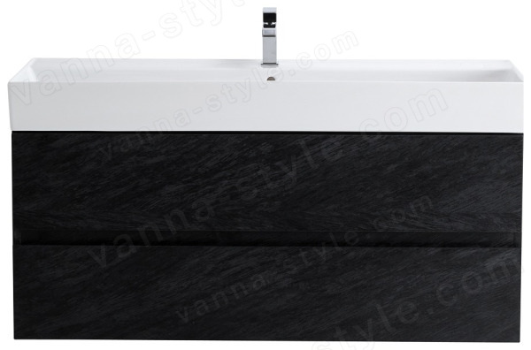 Тумба с раковиной Cezares Molveno 46 00-00012022 120x62 подвесная, черная 120x62 подвесная, черная