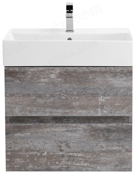 Тумба с раковиной Cezares Molveno 46 00-00012025 60x62 подвесная, серое дерево 60x62 подвесная, серое дерево