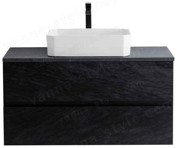 Тумба с раковиной Cezares Molveno 46 00-00012895 80x52 подвесная, черная 80x52 подвесная, черная