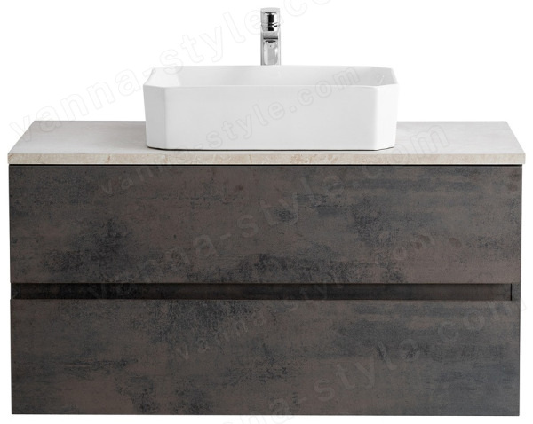Тумба с раковиной Cezares Molveno 46 00-00012916 100x52 подвесная, оксид 100x52 подвесная, оксид