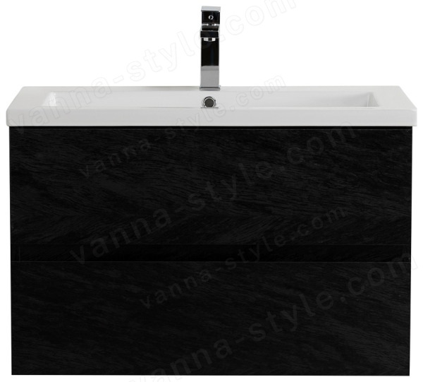 Тумба с раковиной Cezares Molveno 46 00-00018009 81x53 подвесная, черная 81x53 подвесная, черная