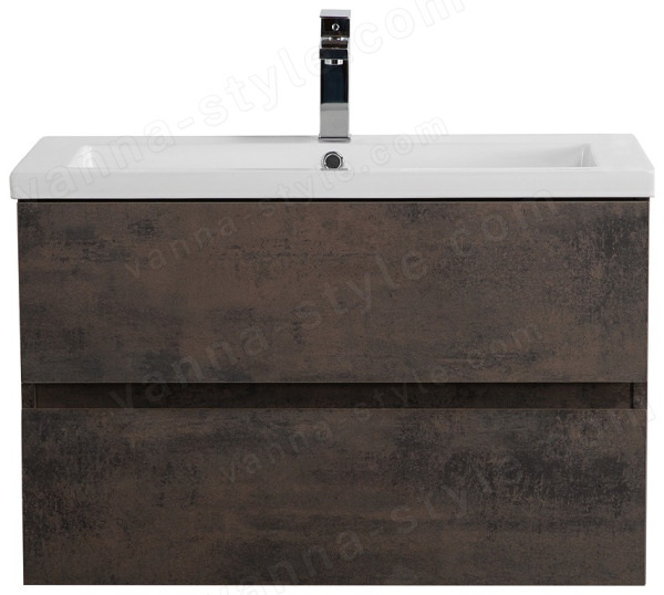 Тумба с раковиной Cezares Molveno 46 00-00018010 81x53 подвесная, оксид 81x53 подвесная, оксид