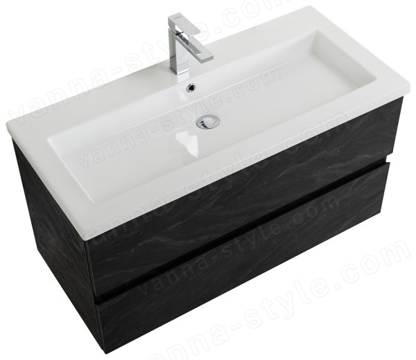 Тумба с раковиной Cezares Molveno 46 00-00018012 101x53 подвесная, антрацит 101x53 подвесная, антрацит