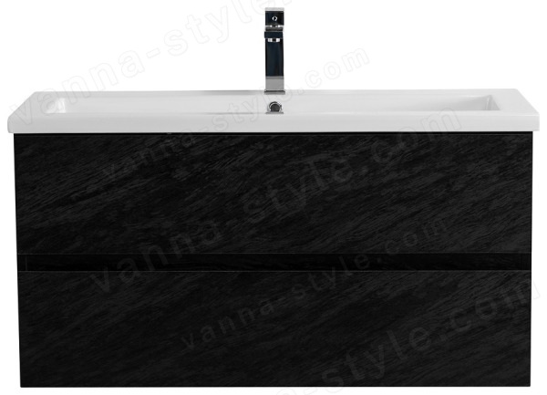 Тумба с раковиной Cezares Molveno 46 00-00018016 101x53 подвесная, черная 101x53 подвесная, черная