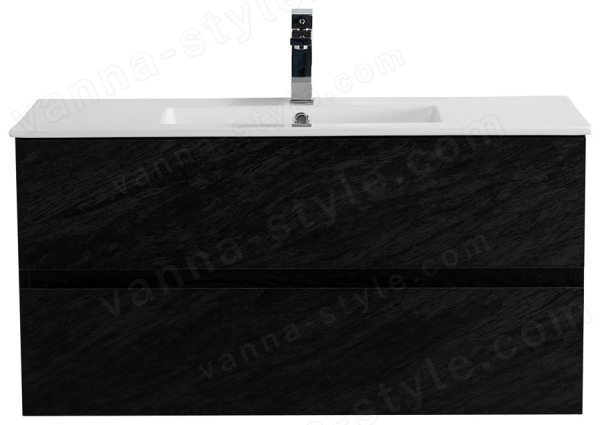 Тумба с раковиной Cezares Molveno 46 00-00018022 101x51 подвесная, черная 101x51 подвесная, черная