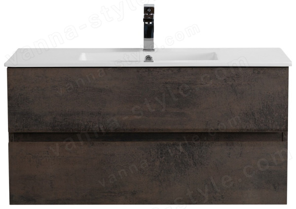 Тумба с раковиной Cezares Molveno 46 00-00018023 101x51 подвесная, оксид 101x51 подвесная, оксид