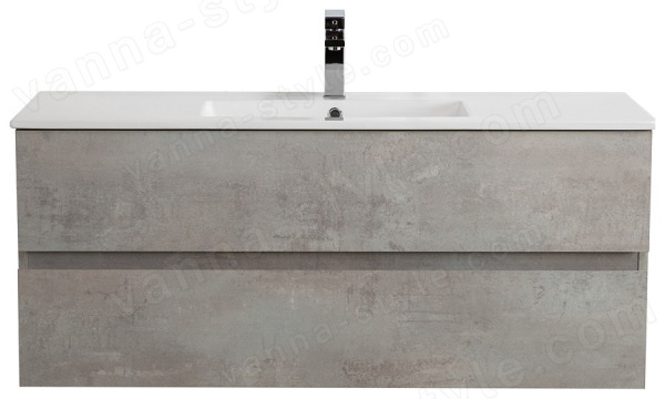 Тумба с раковиной Cezares Molveno 46 00-00018024 121x51 подвесная, бетон 121x51 подвесная, бетон