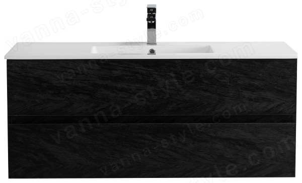 Тумба с раковиной Cezares Molveno 46 00-00018025 121x51 подвесная, черная 121x51 подвесная, черная