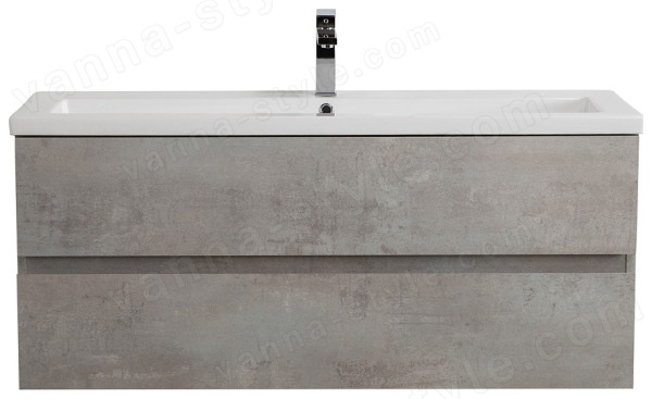 Тумба с раковиной Cezares Molveno 46 00-00018027 121x53 подвесная, бетон 121x53 подвесная, бетон