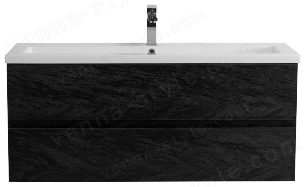 Тумба с раковиной Cezares Molveno 46 00-00018028 121x53 подвесная, черная 121x53 подвесная, черная