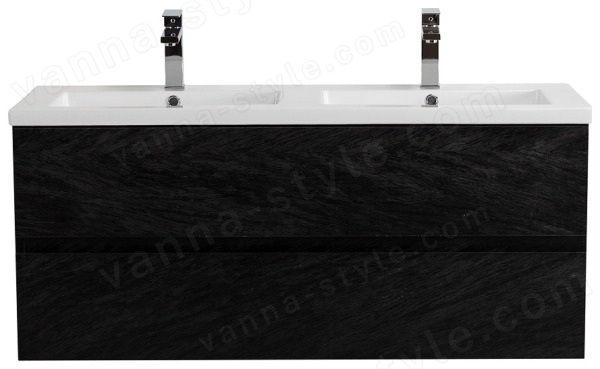 Тумба с раковиной Cezares Molveno 46 00-00018032 121x53 подвесная, черная 121x53 подвесная, черная