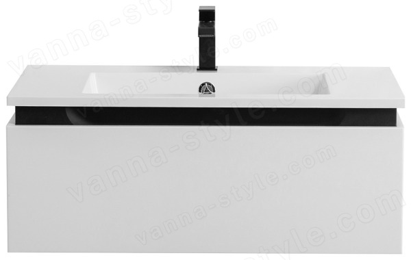 Тумба с раковиной Cezares Slider 00-00017101 100x31 подвесная, белая матовая 100x31 подвесная, белая матовая