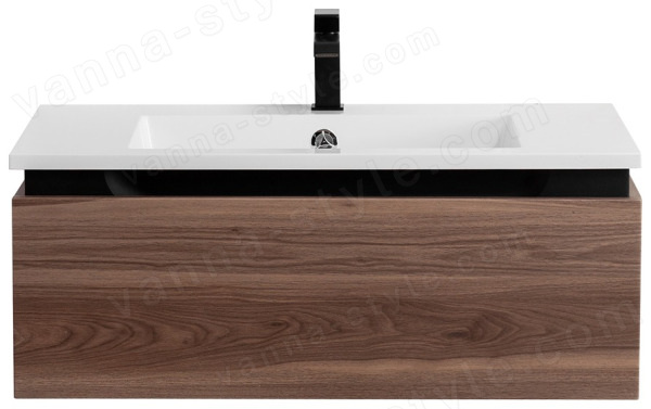 Тумба с раковиной Cezares Slider 00-00017103 100x31 подвесная, орех дымчатый 100x31 подвесная, орех дымчатый