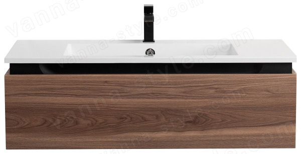 Тумба с раковиной Cezares Slider 00-00017107 100x31 подвесная, орех дымчатый 100x31 подвесная, орех дымчатый