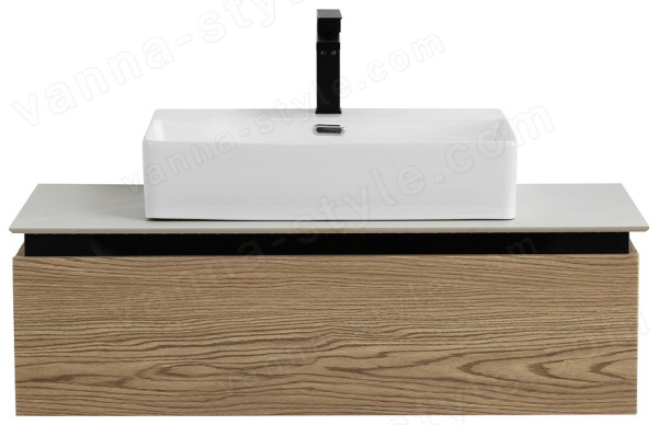 Тумба с раковиной Cezares Slider 00-00018459 101x30 подвесная, дуб тангент 101x30 подвесная, дуб тангент